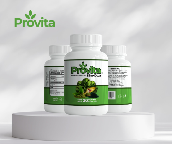 1 Provita Slim+Dtox paquete 3 frascos