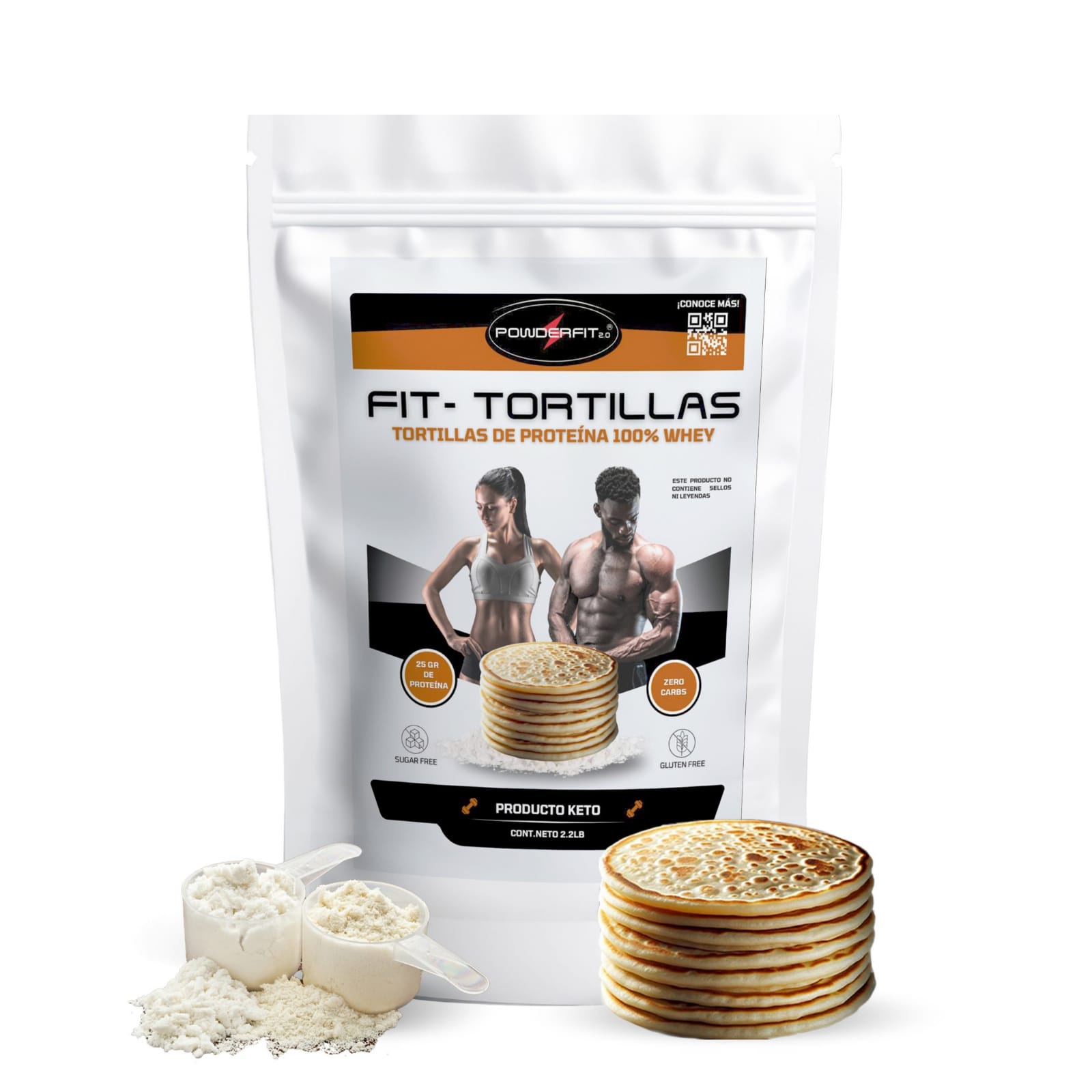 FIT-TORTILLA ® 350 g . Mix para elaborar tortillas de Proteina de suero de Leche