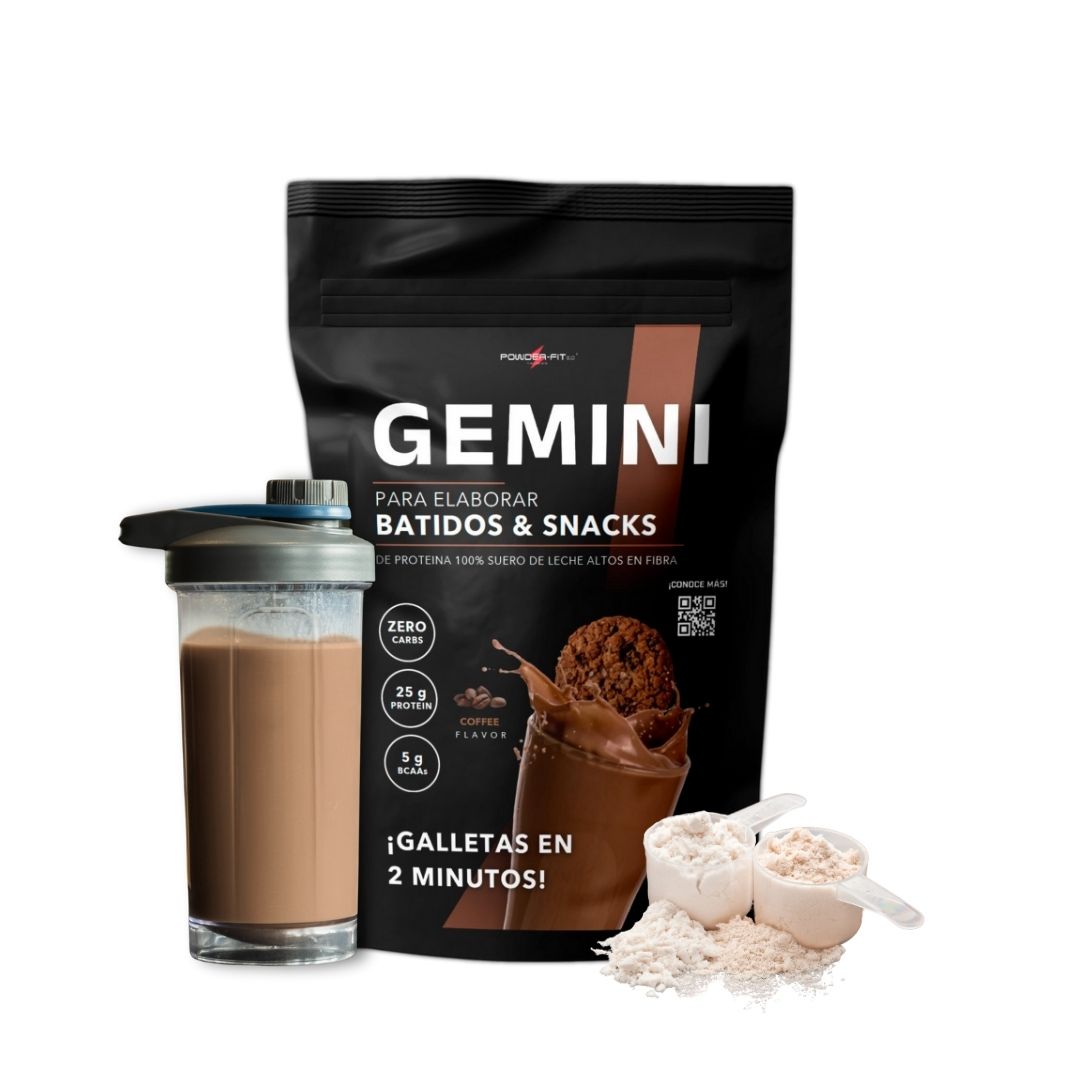Proteina GEMINI Batidos y Snacks sabor CAFE 2 Lb